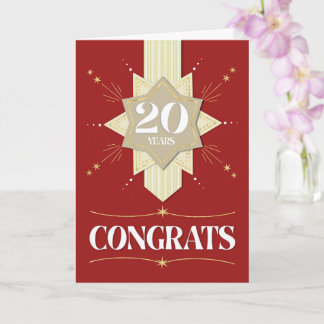 Employee 20th Anniversary Stars Card