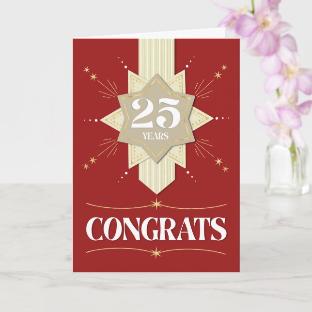 Employee 25th Anniversary Stars Card (Orchid)