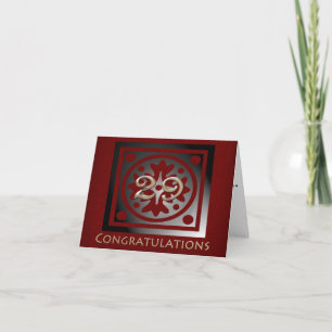 Employee 29 Year Anniversary Elegant Golden Red Card