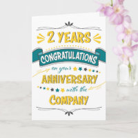 Employee 2nd Anniversary Congratulations Word Art