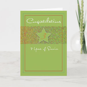 Employee 3 Year Anniversary, Star Card