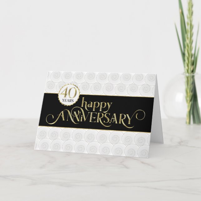 Employee 40th Anniversary - Prestigious Black Gold Card (Front)