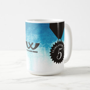 Employee 5 year milestone anniversary award mug