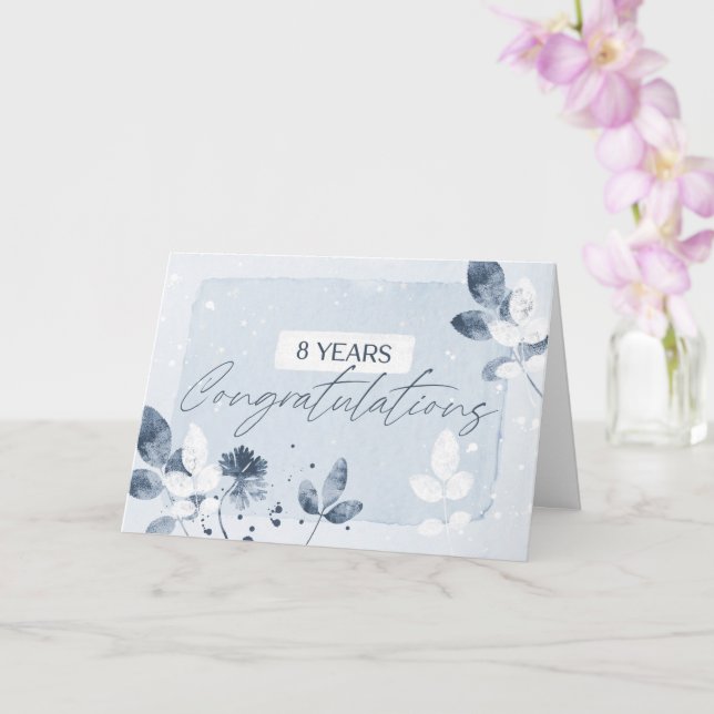 Employee 8th Anniversary Artistic Nature Card (Orchid)