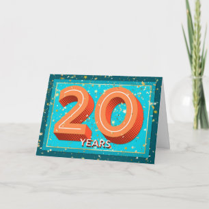 Employee Anniversary 20 Years - Bold Numbers Card