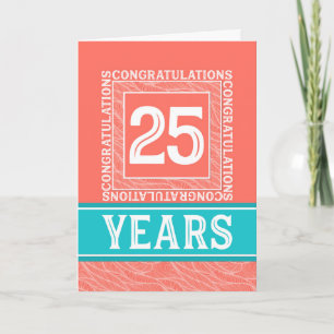Employee Anniversary 25 Years - Decorative Card