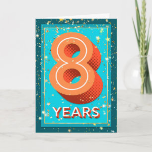 Employee Anniversary 8 Years - Bold Numbers Card