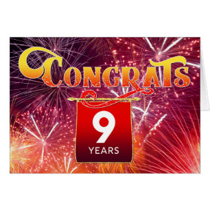 Employee Anniversary 9 Years Celebration Fireworks