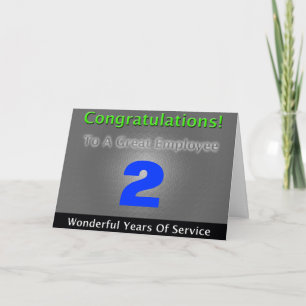 Employee Anniversary Customisable Bold and Stylish Card