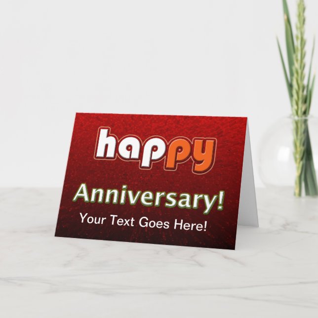 Employee Anniversary Customisable Card (Front)