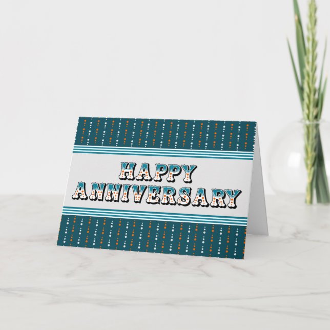 Employee Anniversary Decorative Text Card (Front)