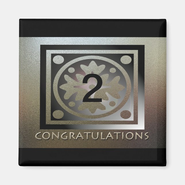 Employee Anniversary Gifts Customisable Red Magnet (Front)