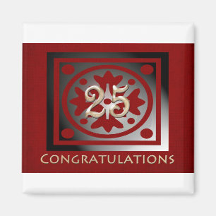 Employee Anniversary Gifts Customisable Red Magnet