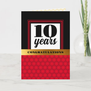 Employee anniversary milestone longevity card