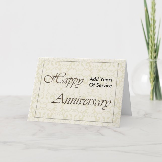 Employee Anniversary New Classic Customisable Card (Front)