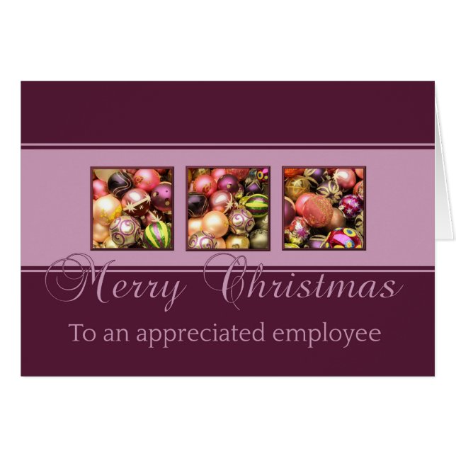Employee appreciation Christmas Card (Front Horizontal)
