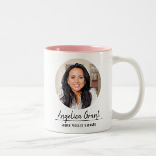 Employee Appreciation   Custom Logo   Anniversary Two-Tone Coffee Mug