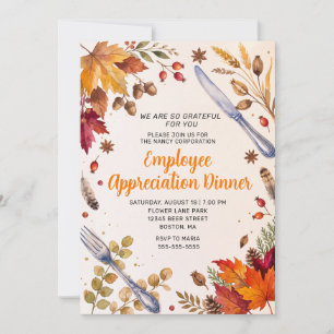 Employee Appreciation Dinner Corporate Event Thank Invitation
