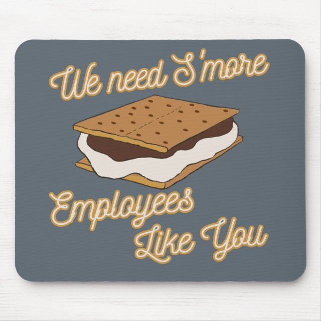 Employee Appreciation Funny Gift Idea Smores Mouse Pad (Front)