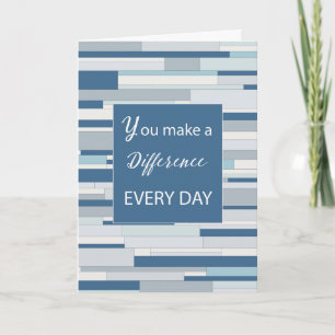 Employee Appreciation Make a Difference Abstract Card