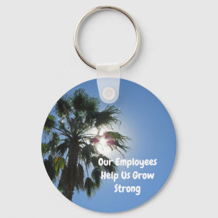 Employee Appreciation Palm Tree Tropical Business Key Ring