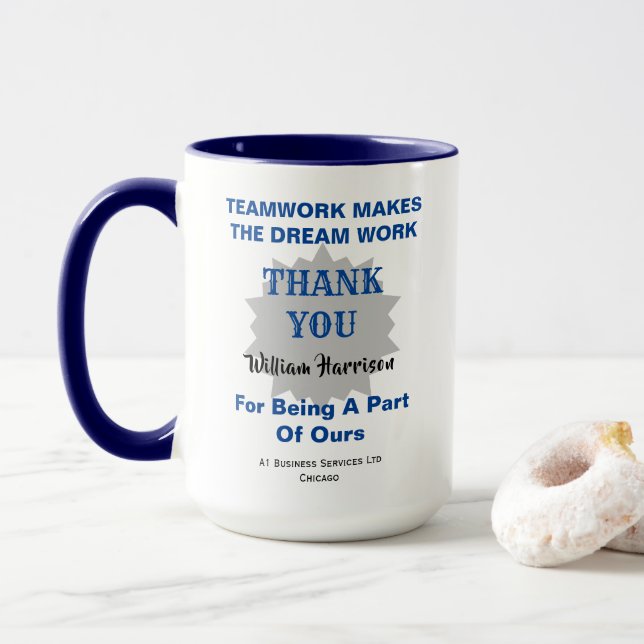 Employee Appreciation Personalised Mug (With Donut)