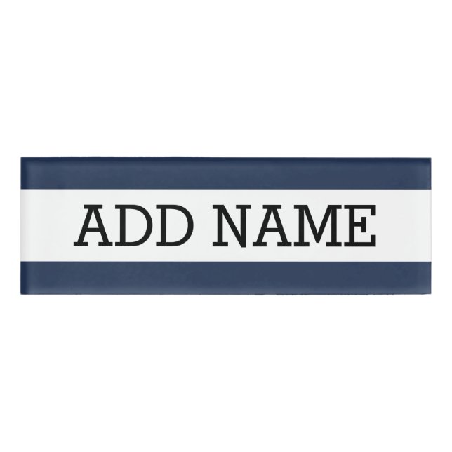 Employee Badge - Navy with Custom (Front)