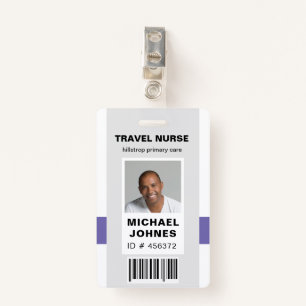 employee bar code photo name tag ID badge