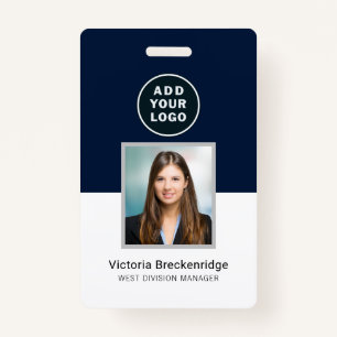 Employee Barcode Business Logo Photo ID ID Badge