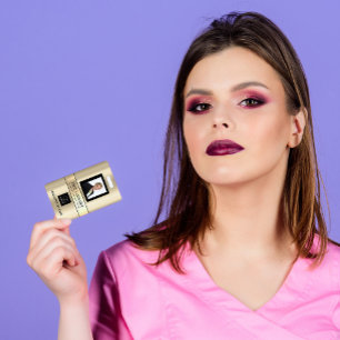 Employee Barcode Logo Name Scan Sepia Gold ID Badge