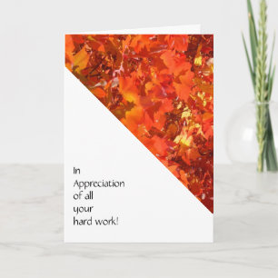 Employee Cards In Appreciation all your hard work!