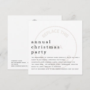 Employee Christmas Party Minimalist Logo Company Invitation