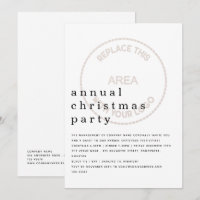 Employee Christmas Party Minimalist Tinted Logo