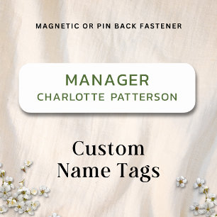 Employee Corporate Business Professional Company Name Tag