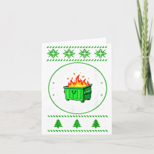 Employee Dumpster Fire Resnse Team Ugly Christmas Card