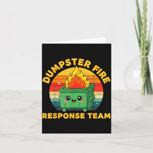 Employee Dumpster Fire Resnse Team Ugly Christmas Card