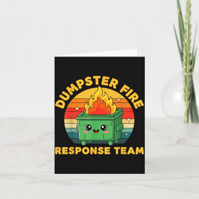 Employee Dumpster Fire Resnse Team Ugly Christmas  Card (Front)