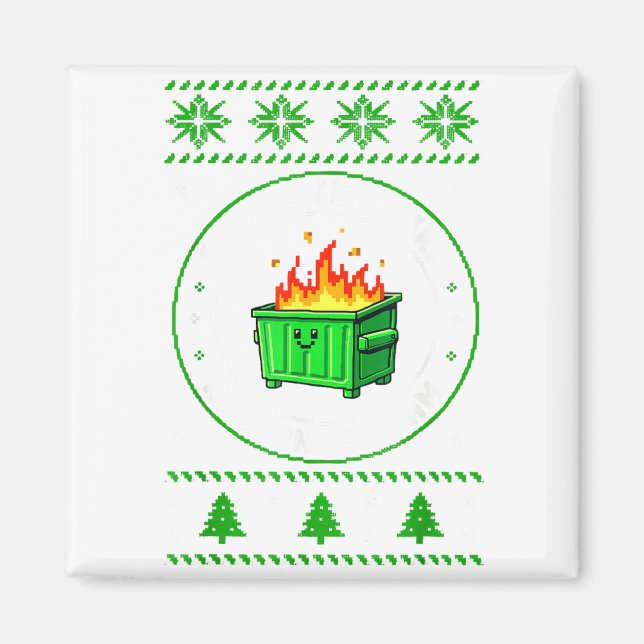 Employee Dumpster Fire Resnse Team Ugly Christmas  Magnet (Front)