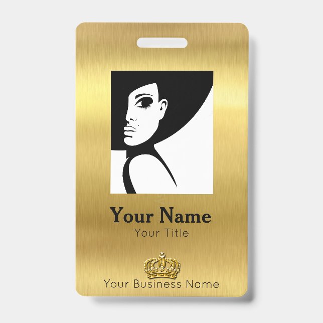 Employee Gold ID Badge (Front)