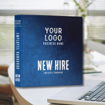 Employee Handbook Blue Grunge Gradient Business