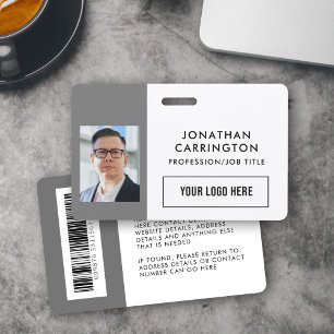Employee ID Custom Photo Logo Badge ID Badge
