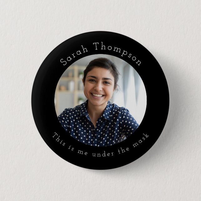 Employee ID Photo While Wearing a Mask Button (Front)