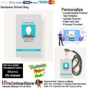  Employee ID Workers Employee Staff Member Badge 2 ID Badge