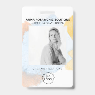 *~* Employee Image Picture - Logo - Bar Code Badge ID Badge