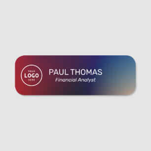 Employee Job Title Modern Professional Magnetic Name Tag