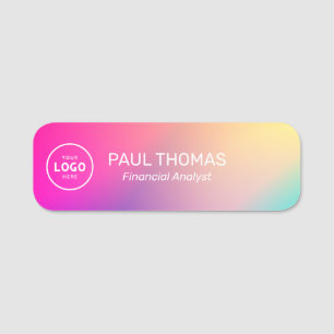 Employee Job Title Modern Professional Magnetic Name Tag
