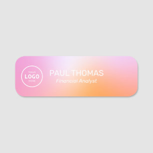 Employee Job Title Modern Professional Magnetic Name Tag