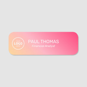 Employee Job Title Modern Professional Magnetic Name Tag