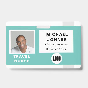 Employee Logo And Photo Name Tag ID Badge