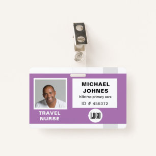 employee logo and photo name tag ID badge